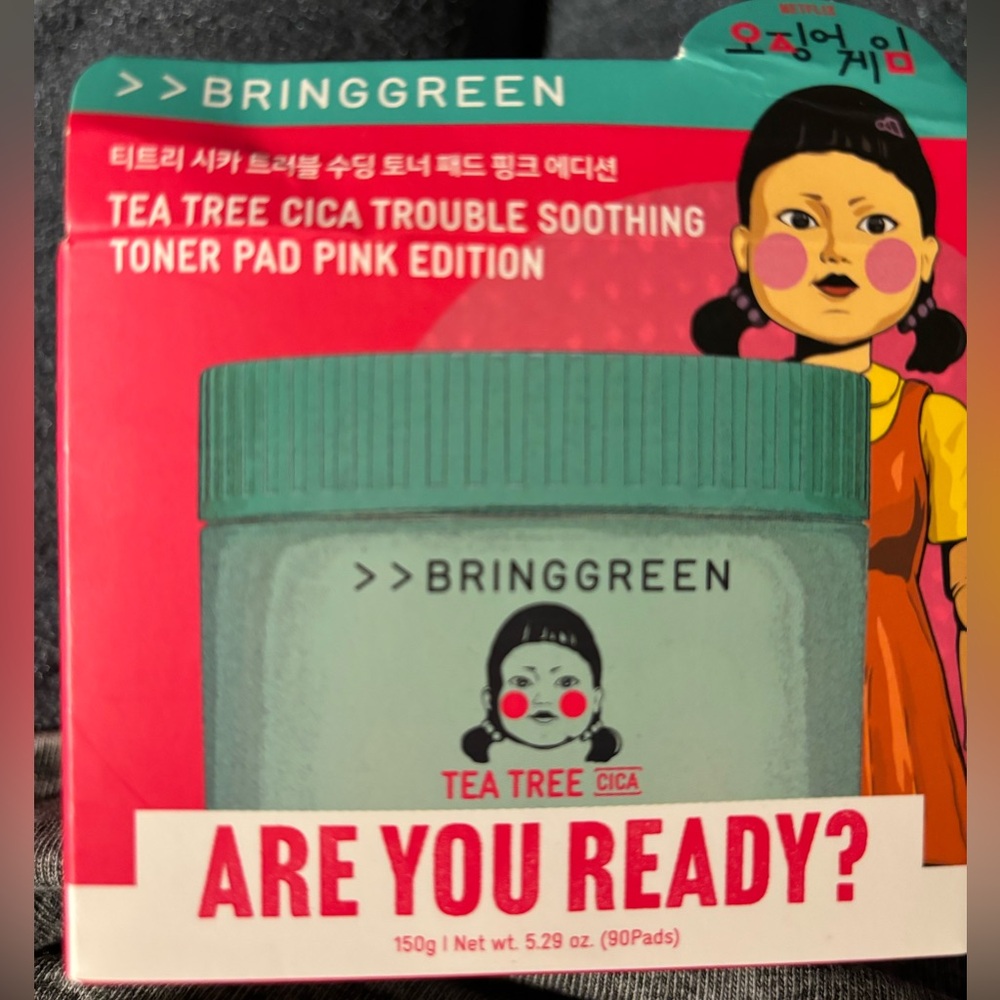 NWT BringGreen Tea Tree Cica Trouble Soothing Toner Pad - Pink Edition